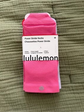 NWT Lululemon Women’s Power Stride Sock - 3 Pack Multi Color